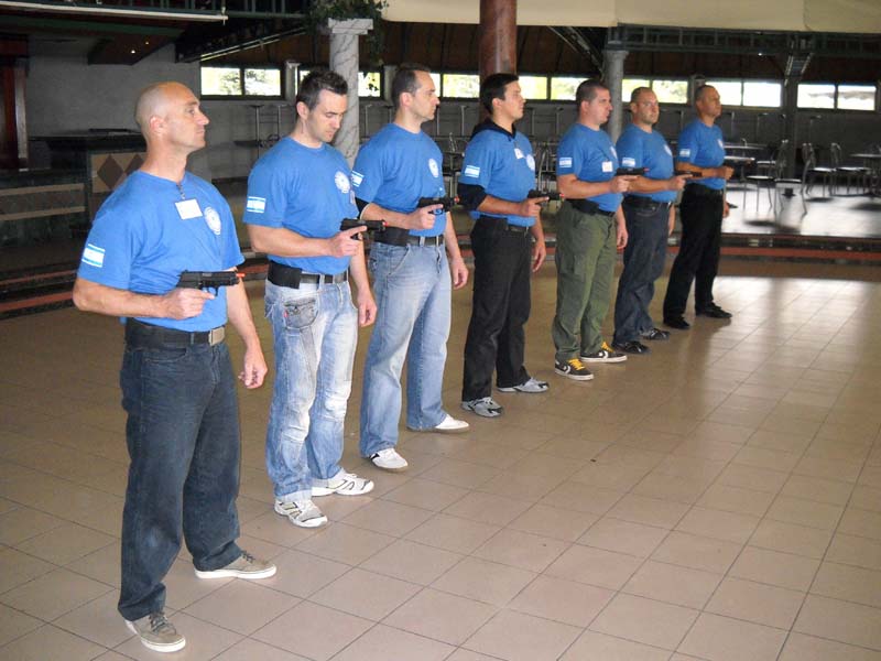 Participants during an instructor-led personnel drill