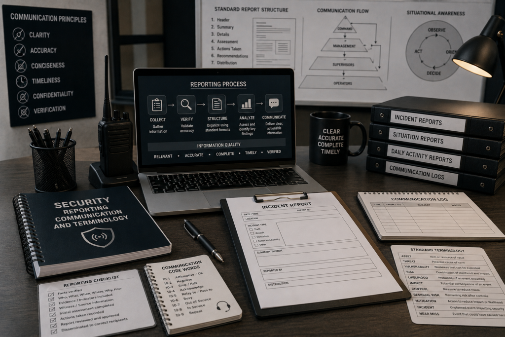 Security Reporting, Communication and Terminology