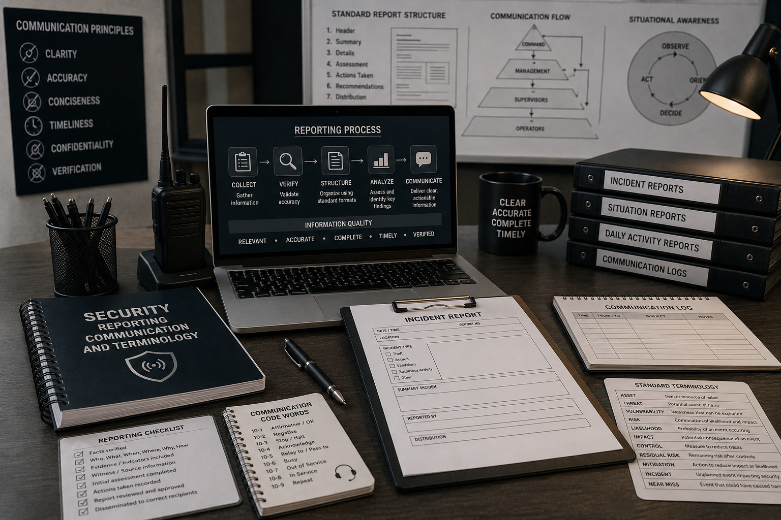 Security Reporting, Communication and Terminology